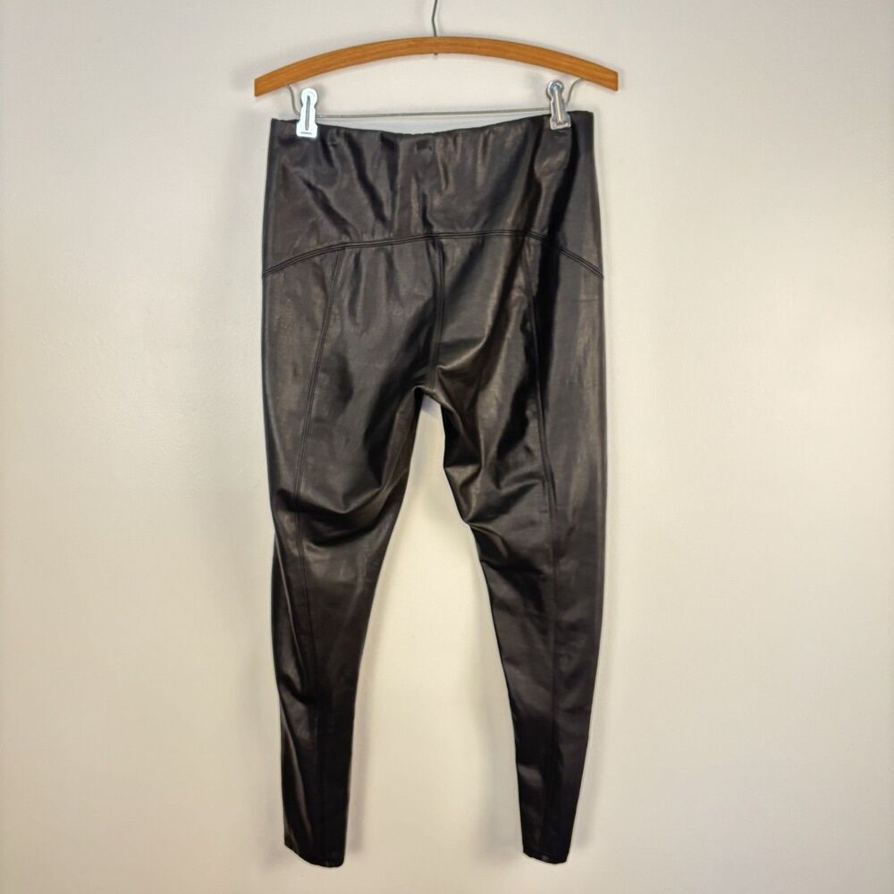 Nordstrom High Waist Faux Leather Hybrid Leggings Pants Women’s Large Black - Picture 6 of 8